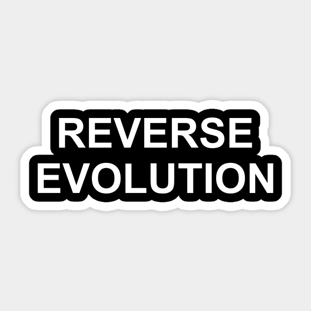 REVERSE EVOLUTION Sticker by TheCosmicTradingPost